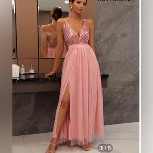 Shein Pink Sequin top dress